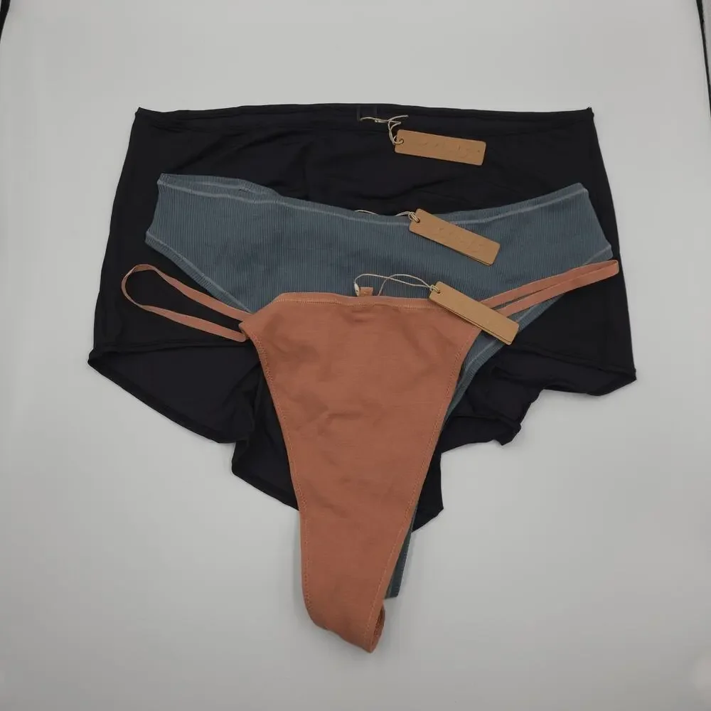 Skims Bundle of Three Panties Boy Short T-String Dipped Thong Size 4X